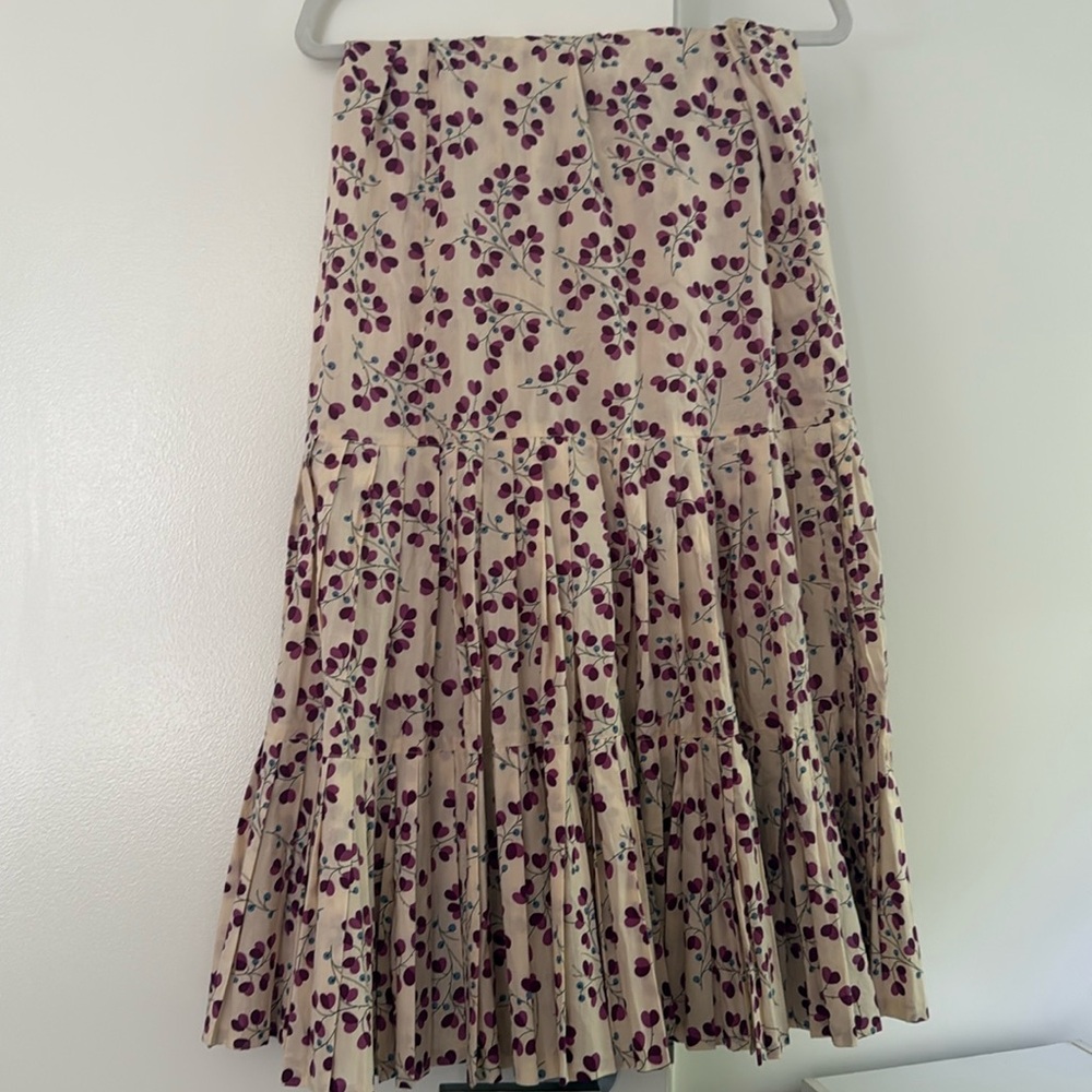 Les Prairies de Paris full length floral skirt